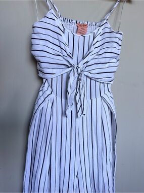 Flying Tomato Striped Wide Leg Jumpsuit | size M